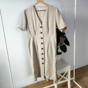 Sukienka 42 xl Part Two Copenhagen szmijzerka safari lniana linen 