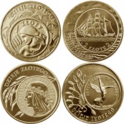 2 zł 2004-2007 r. *4 szt. KOMPLET Monet z Serii "DZIEJE ZŁOTEGO"*