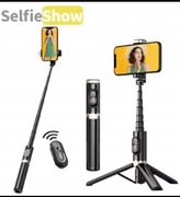 Selfie-stick SELFIESHOW Q16SS czarny Statyw trójnóg do telefonu z pilotem