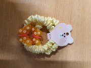 GUMKI DO WŁOSÓW ŻÓŁTE Z MOTYLKAMI 2SZTUKI