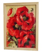 Obraz Prezent na Boże Narodzenie Mak czerwony Maki czerwone