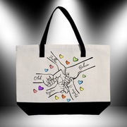 Personalizowana Torba lniana "Uścisk Wnucząt" – Wyjątkowy Prezent dla Babci