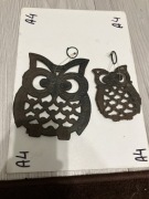 taiwav vintage iron owl sowy metalowe podstawki