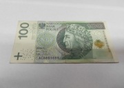 Banknot 100 zł złotych 2012 radar ?  AC8889888 solid?