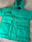 kurtka zimowa puchowa unisex zielona