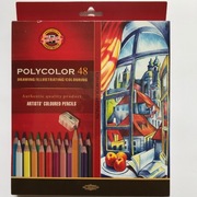 Kredki KOH-I-NOOR Polycolor 48 kolorów + akcesoria