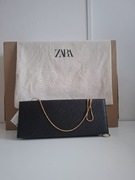ZARA czarna kopertówka maxi eko skóra nowa z metką