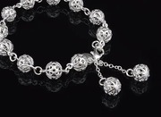 Bransoletka vintage kuleczki srebro S925 14g