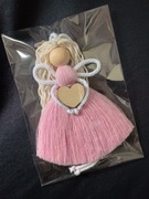 Aniołek, anioł makrama prezent upominek na Mikołaja mikołajki święta 