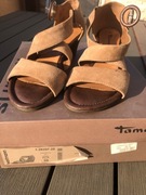 Tamaris sandały beż zamsz i skora nat. r.38/24cm