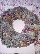 Wianek 37cm z szuszonej hortensji.