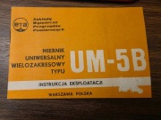 Instrukcja obsługi miernik uniwersalny UM -5B PRL !!!