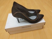 Czółenka damskie Visconi roz. 36 czarne nowe SKÓRA