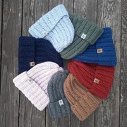 Czapka wełniana z alpaką handmade, prezent na święta 