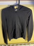 H&M bluza z kapturem czarna rozsuwana 158/164