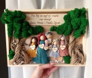 Personalizowane obrazy bliskich sznurek i mech 