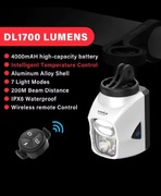 Lampa Towild DL-1700 WHITE Powerbank 4000mAh + Pilot + Funkcja Start Stop 
