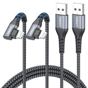 Kabel USB do Lightning 90° pleciony szybkie ładowanie iPhone