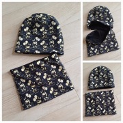 Komplet czapka I komin Myszka Miki dwuwarstwowy do 58 cm