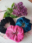 Gumki do włosów, zestaw, scrunchie, handmade