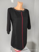 Czarna sukienka pikowana wstawki M