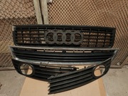 Zestaw grill atrapa chłodnicy środkowego zderzaka kratka halogenu Audi A4B6