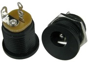 GNIAZDO ZASILAJĄCE 5,5/2,1MM CZARNE - 2 SZT.