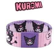 Elastyczna opaska ozdobna na rękę z Kuromi – kawaii styl
