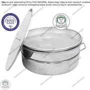 Nierdzewny Odstojnik Pojemnik do miodu poj. 30L z Sitem Do niskich miodarek