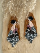 Kolczyki z japońskich koralików.