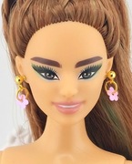 Kolczyki biżuteria dla lalki Barbie złote