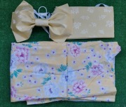 Japońska Yukata kimono letnie pas obi i kokarda żółte cosplay idealne