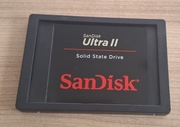 Dysk SSD SanDisk Ultra II 240GB 7mm adapter 9mm testowany sprawny zrzuty