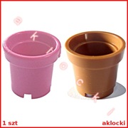 LEGO 48245 DONICZKA wiaderko ciemny różowy 18742 DONICZKA średni nugatowy