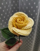 Róża kwiat wykonany szydełkiem wys. ok. 29 cm