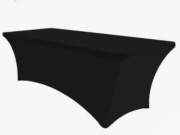 Czarny elastyczny obrus na stół 120x60