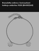 Bransoletka srebrna z koniczynkami kolekcja celebrities 925S (BN-002243)