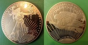 Liberty 20 Dolar $ Double Eagle 1933 Bogini 100 mm Dollars Dollar