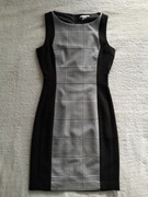 Elegancka ołówkowa wyszczuplająca sukienka w kratkę pepitkę H&M 38 jak nowa