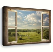 Sztuczne okno - atrapa - obraz na płótnie