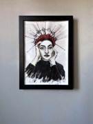 Maria Callas portret mixmedia 