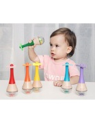 Grzechotka drewniany instrument tęczowy