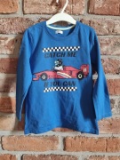 niebieska koszulka z nadrukiem