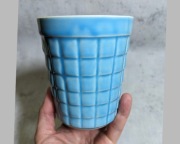 Kubek Pruszków Irenka kratka porcelit vintage prl ceramika 