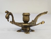 Mosiężny świecznik paw ptak z mosiądzu prl vintage retro świeczniki 