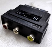 Adapter SCART (eurozłącze) do RCA (cinch).+ Drugi przewód gratis