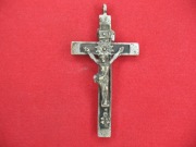 krzyżyk stary metal-drewno trupia główka