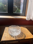 Kryształowa misa / salaterka – szlif PRL, vintage styl, pęknięcie w środku