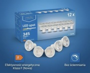 Żarówki LED Halogeny  4,2W 345 lumen 12 sztuk spot light
