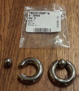 BCR Kółko kolczyk z kulką do piercingu tytan grubość pręta 6 mm